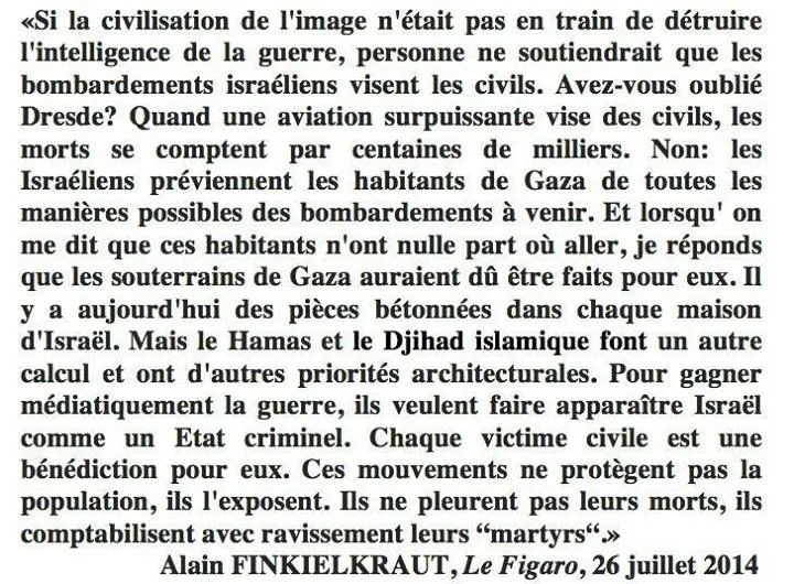 Lettre Ouverte à Alain Finkielkraut